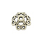 Tibetan Style Alloy 4-Petal Bead Caps, Cadmium Free & Lead Free, Antique Silver, 10.5x10.5x5mm, Hole: 2mm, about 1610pcs/1000g