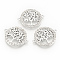 Alloy Rhinestone Links connectors, Ring with Tree, Platinum, 20x25x2mm, Hole: 1.4mm