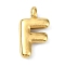 Ion Plating(IP) 304 Stainless Steel Pendants, Letter Charm, Real 18K Gold Plated, Letter F, 19.5x11x4mm, Hole: 1.6mm