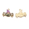Alloy Enamel Pendants, Spider with Hat Charms, Halloween, Golden, 15.5x20.5x1.3mm, Hole: 1.4mm