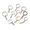 Alloy Split Key Rings, with Chains, Keychain Clasp Findings, Mixed Color, 47~62x20~30x2~3mm