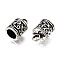 Tibetan Style Alloy Cord Ends, End Caps, Terminators, Column, Cadmium Free & Lead Free, Antique Silver, 13x8.5mm, Hole: 2mm, Inner Diameter: 5.5mm, about 600Pcs/1000g