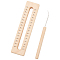 Wooden Knitting Tools Set, with Crochet Hook Needles, BurlyWood, 159x40x34mm, Pin: 2mm, Inner Size: 128x10.5mm