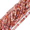 Natural Red Botswana Agate Beads Strands, Round, 6~6.5mm, Hole: 0.8mm, about 66pcs/strand, 15.55 inch(39.5cm)