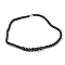 Square & Round Natural Lava Rock Beaded Necklaces, with Alloy Screw Clasps, 20.47 inch(52cm)