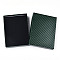 Rhombus Textured Cardboard Jewelry Boxes, with Black Sponge, for Jewelry Gift Packaging, Rectangle, Dark Green, 16x12x3.2cm, Inside: 15.3×11.3cm.