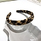 Cloth Hair Bands, Hair Bands, for Women Girls, Leopard Print, Sandy Brown, 160mm