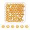 80Pcs Brass Beads, Hollow, Round, Golden, 8.5mm, Hole: 1mm