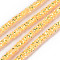 Eco-Friendly PVC Tubular Synthetic Rubber Cord, Hollow Pipe, with Paillette, Gold, 5~6mm, Hole: 2mm, about 54.68 yards(50m)/bundle