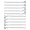 20Pcs 304 Stainless Steel Curb Chain Extender, End Chains, with Spring Ring Clasp, Stainless Steel Color, 62x3mm