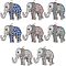 SUPERFINDINGS 8Pcs 4 Colors Alloy Rhinestone Elephant Pendants Tibetan Style Animal Charms 43x51mm Cubic Zirconia Charms Pendants CZ Stone Metal Beads Charms for jewelry Making,Hole:3.5mm