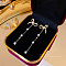 Imitation Pearl Tassel Dangle Earrings, Mixed Shape