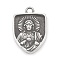 304 Stainless Steel Pendants, Shield with Jesus Pattern, Antique Silver, 25.5x17x3mm, Hole: 2mm
