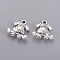 Tibetan Style Puppy Pendants, Cadmium Free & Lead Free, Beagle Dog Charms, Antique Silver, 16x15x3.5mm, Hole: 2mm