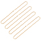 Trendy Men's 304 Stainless Steel Herringbone Chain Necklaces, with Lobster Clasps, Golden, 17.7 inch(45cm), 4pcs/box
