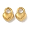 Ion Plating(IP) 304 Stainless Steel Charms, Heart Padlock Charm, Real 18K Gold Plated, 15x11x5mm, Hole: 4x4mm