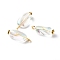 Transparent Acrylic Pendants, with Iron and Alloy Finding, Oval, Clear AB, 24.5~25x11x8~8.5mm, Hole: 2mm