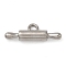 304 Stainless Steel Pendants, Bar Charm, Stainless Steel Color, 8.5x14x5mm, Hole: 2.5mm