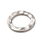 304 Stainless Steel Linking Rings, Textured Flat Ring, Stainless Steel Color, 15x1.5mm, Inner Diameter: 10mm