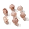 Acrylic Beads, Imitation Gemstone Beads, Polygon, Faceted, Misty Rose, 10x10x10mm, Hole: 1.5mm, about 570pcs/500g