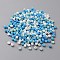 Opaque Glass Round Seed Beads, Dodger Blue, 4~4.5x3~4mm, Hole: 1.4mm, about 2453pcs/set