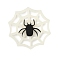 Acrylic Cabochons, Spider Web, White, 39x38x4.5mm