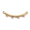 Boho Style 304 Stainless Steel Multi-Strand Links, Curved Stick, Golden, 11x36x2mm, Hole: 1.4mm