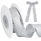 10 Yards Polyester Ribbons with Fringe Edge, Clothes Accessories, Silver, 7/8 inch(22mm)