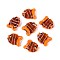 Handmade Lampwork Beads, Clownfish, Sienna, 20~21.5x17~18x8.5~9mm, Hole: 0.8~1mm
