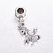 Tibetan Style Alloy European Dangle Charms, Large Hole Pendants, Pegasus, Antique Silver, 30mm, Hole: 4.5mm, Pendant: 18.5x15x1.5mm