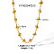 316L Surgical Stainless Steel Seashell Heart Link Chain Necklaces for Elegant European Style, Real 18K Gold Plated, Shell Shape, 16.54 inch(42cm)