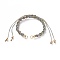 Adjustable Polyester Braided Cord Bracelet Making, with Brass Beads and 304 Stainless Steel Jump Rings, Golden, Colorful, Single Chain Length: about 5-1/2 inch(14cm)