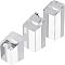 FINGERINSPIRE 3 Pcs Clear Acrylic Rings Display Stands (3 Heights: 3.5 & 4.6 & 5.5 cm) Square Base Ring Organizer Ring Showcase Display Holder Ring Shiny Blocks for Trade Show Exhibit