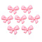 Opaque Spray Painted Acrylic Cabochons, Bowknot, Pink, 23x27x6mm
