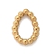 304 Stainless Steel Twisted Linking Rings, Real 18K Gold Plated, Teardrop, 7x5x1mm, Inner diameter: 4.5x2.5mm