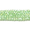 Imitation Jade Electroplate Glass Beads Strands, AB Color Plated, Faceted, Bicone, Green, 2.9~3.3x2.5mm, Hole: 0.7mm, about 135~140pcs/strand, 38~40cm