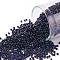 TOHO Round Seed Beads, Japanese Seed Beads, (82) Metallic Blue Iris, 15/0, 1.5mm, Hole: 0.7mm, about 15000pcs/50g