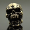 Brass Beads, Skull, Raw(Unplated), 20x18x13mm, Hole: 6mm