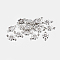 Tibetan Style Alloy Flower Links Connectors, Cadmium Free & Lead Free, Plum Blossom, Antique Silver, 18x10mm, Hole: 2mm