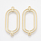 Smooth Surface Alloy Links connectors, Oval, Matte Gold Color, 35x16.5x1.5mm, Hole: 1.6mm