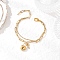 304 Stainless Steel Multi-layered Bracelets, 201 & 304 Stainless Steel Charm Bracelets for Women, Lock, 7-3/4 inch(19.6cm)