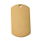 Ion Plating(IP) 304 Stainless Steel Pendants, Stamping Blank Tag, Rectangle Charm, Golden, 39x22x1.5mm, Hole: 3mm