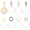 2 Sets 2 Style Commemorative Coin Acrylic Pendant Keychain Sets, with Alloy Findings, for Coin Collection, Mixed Color, 7.4~8.4cm, 4pcs/set, 1 set/style