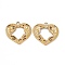 Ion Plating(IP) 304 Stainless Steel Pendants, Heart Charm, Real 18K Gold Plated, 24.5x25x1.5mm, Hole: 2.8mm