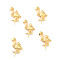 Rack Plating Brass Pendants, Long-Lasting Plated, Cadmium Free & Nickel Free & Lead Free, Flamingo, Real 18K Gold Plated, 30x19x7mm, Jump Ring: 5x0.6mm, 3.5mm Inner Diameter