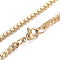 Men's 201 Stainless Steel Cuban Link Chain Necklaces, with Lobster Claw Clasps, Textured, Golden, 19.6