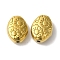 304 Stainless Steel Beads, Oval with Sun, Golden, 8x6x3mm, Hole: 1mm