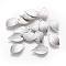 Non-Tarnish 304 Stainless Steel Charms, Leaf, Stainless Steel Color, 13.8x8x0.7mm, Hole: 1mm