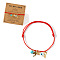 Adjustable Stainless Steel Charm Bracelet with Gold Dolphin Heart Key and Turquoise Pendant, Golden, Inner Diameter: 11 inch(28cm)