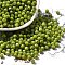 Baking Paint Glass Seed Beads, Bicone, Green Yellow, 4.5x4mm, Hole: 1.1mm, about 6428pcs/pound